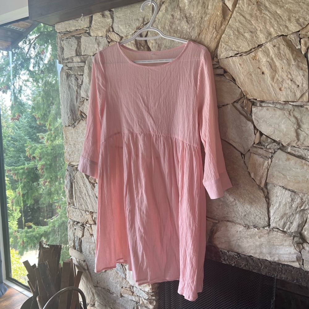 Lightweight Simple Pink Dress